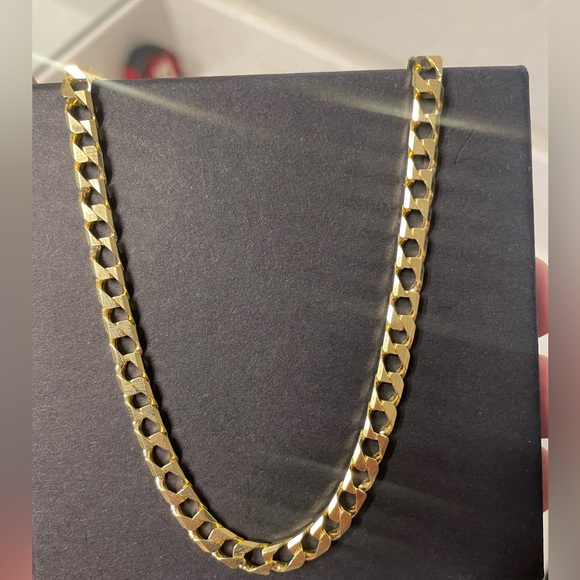 22in Monaco chain 14k gold over 925 silver - Picture 1 of 4